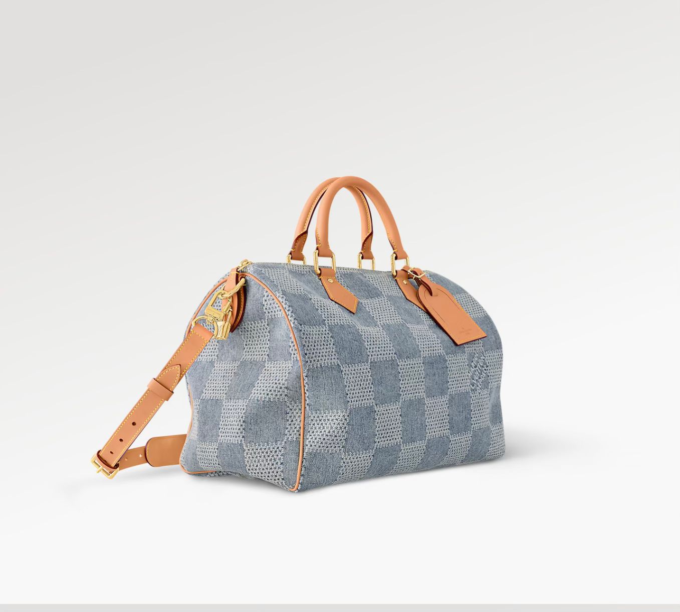 L\V NEW WOMENS HANDBAG 20240721 N40701 Pharrell Williams Damier Denim 3D Speedy 40 Bandoulière  40 x 26 x 23CM