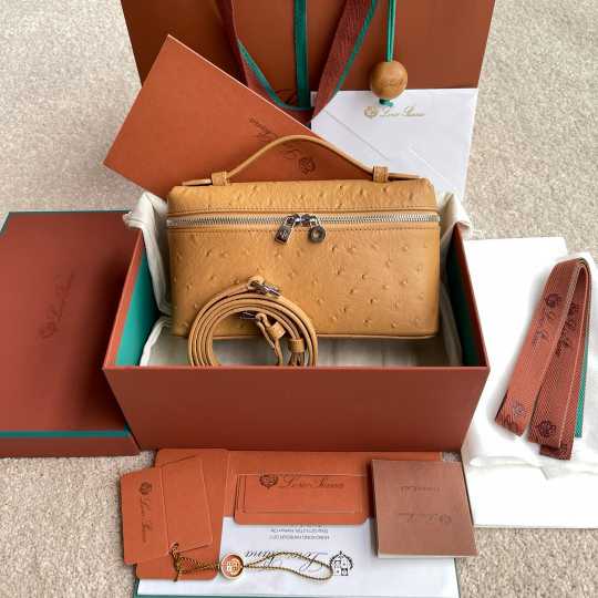 LP womens Ostrich leather handbag 241023