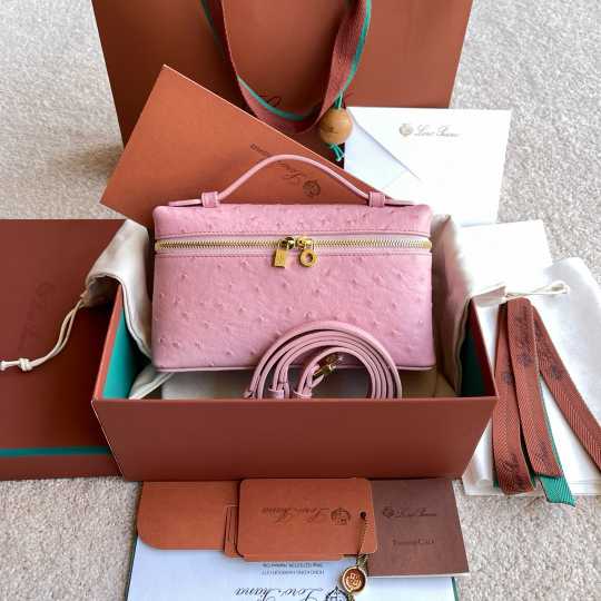 LP womens Ostrich leather handbag 241023