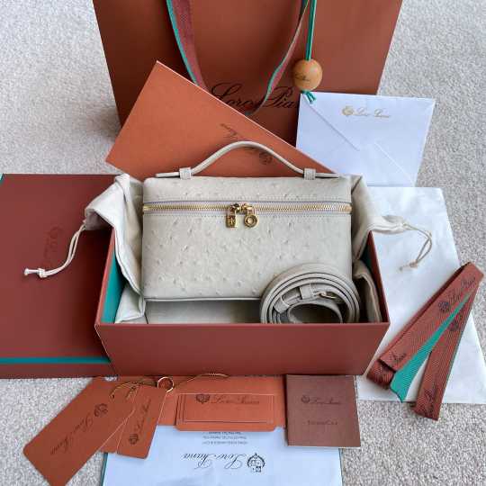 LP womens Ostrich leather handbag 241023