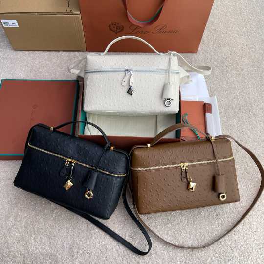 LP womens Ostrich leather handbag 241023