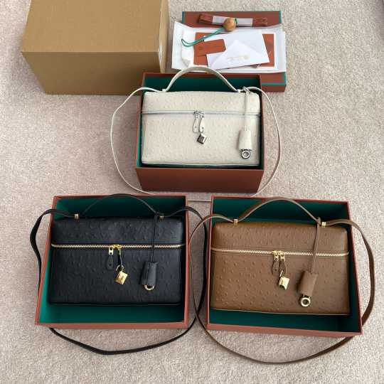 LP womens Ostrich leather handbag 241023