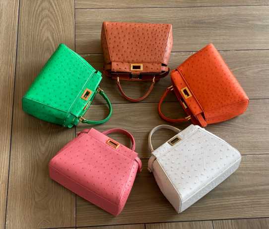 FENDl Womens Ostrich leather handbag 241023