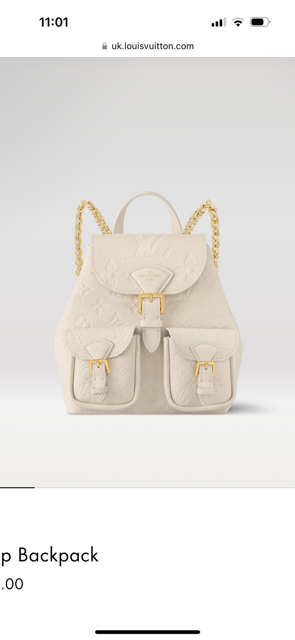 backup backpack M47072 M47074 M47106 monogram empreinte 20 x 22 x 14cm 