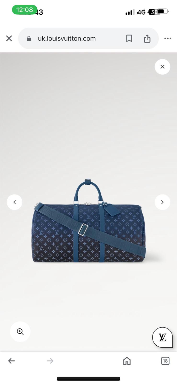 L\V 24FW New Monogram M11558 55X27X20CM Messenger Montsouris Keepall 