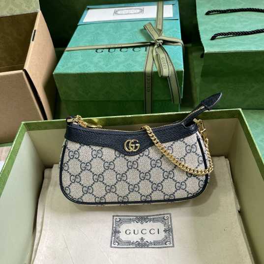 GUCCl GG Supreme CANVAS  Ophidia 764960 10X19X3cm 20250524