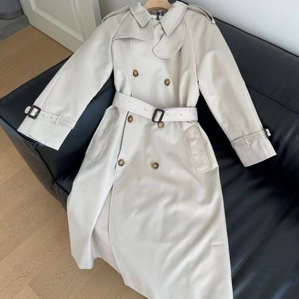 Bur,berry WOMENS Trench coat overcoat duster coat windbreaker 260126