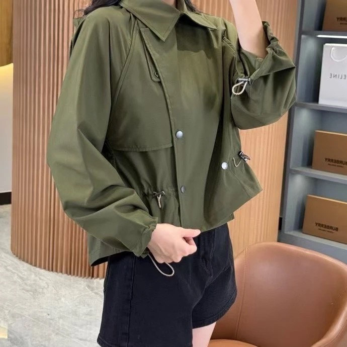 Bur,berry WOMENS Trench coat overcoat duster coat windbreaker 260126